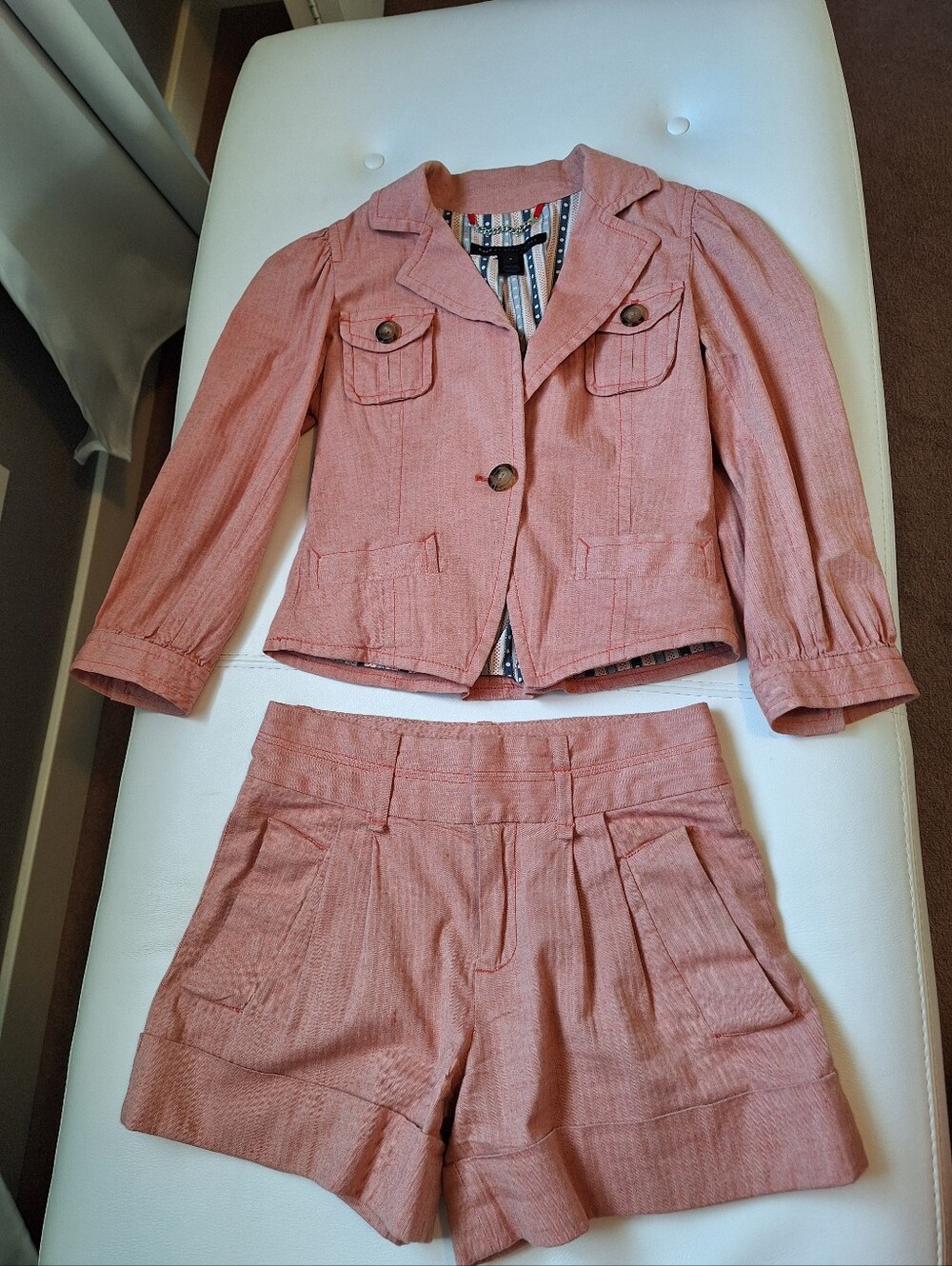 Marc Jacobs Two-Piece Blazer and Shorts Set, Light Coral